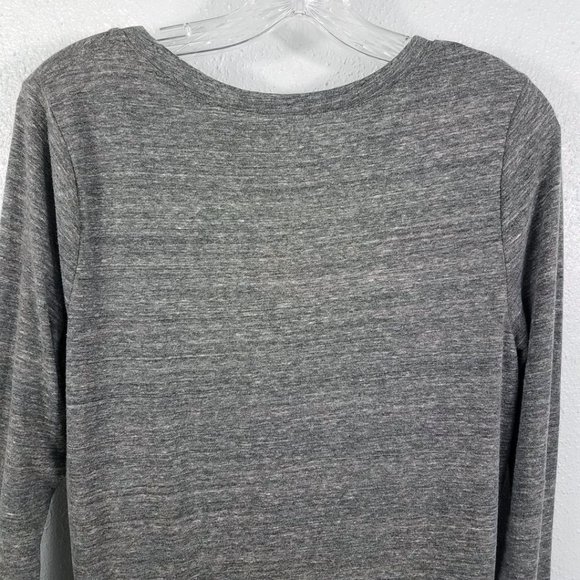 Ultra Flirt Women's Gray Twist Front Wrap Shirt Top Blouse - Picture 9 of 13